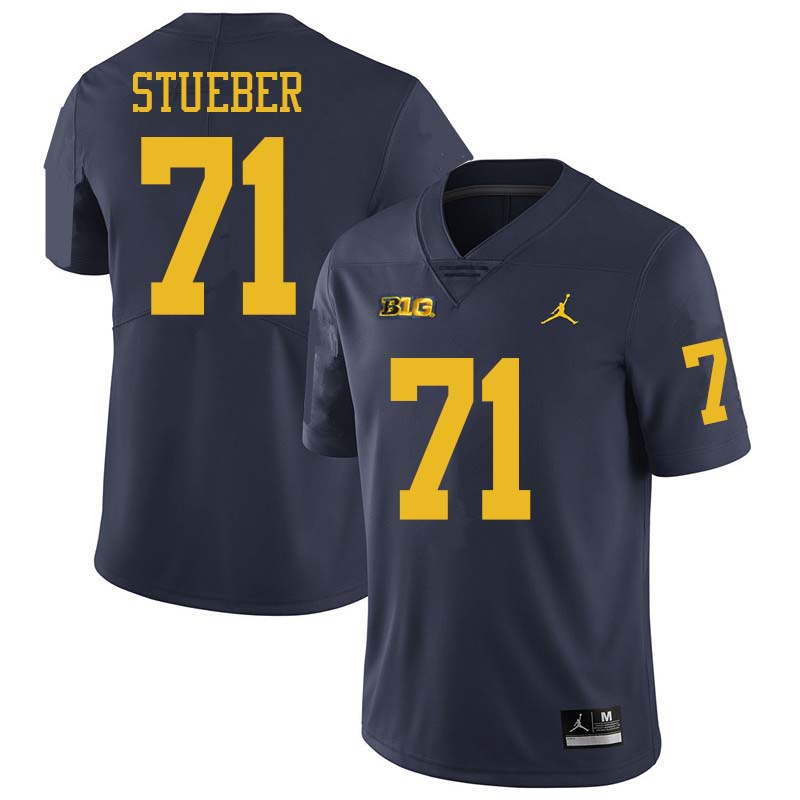 Jordan Brand Men #71 Andrew Stueber Michigan Wolverines College Football Jerseys Sale-Navy